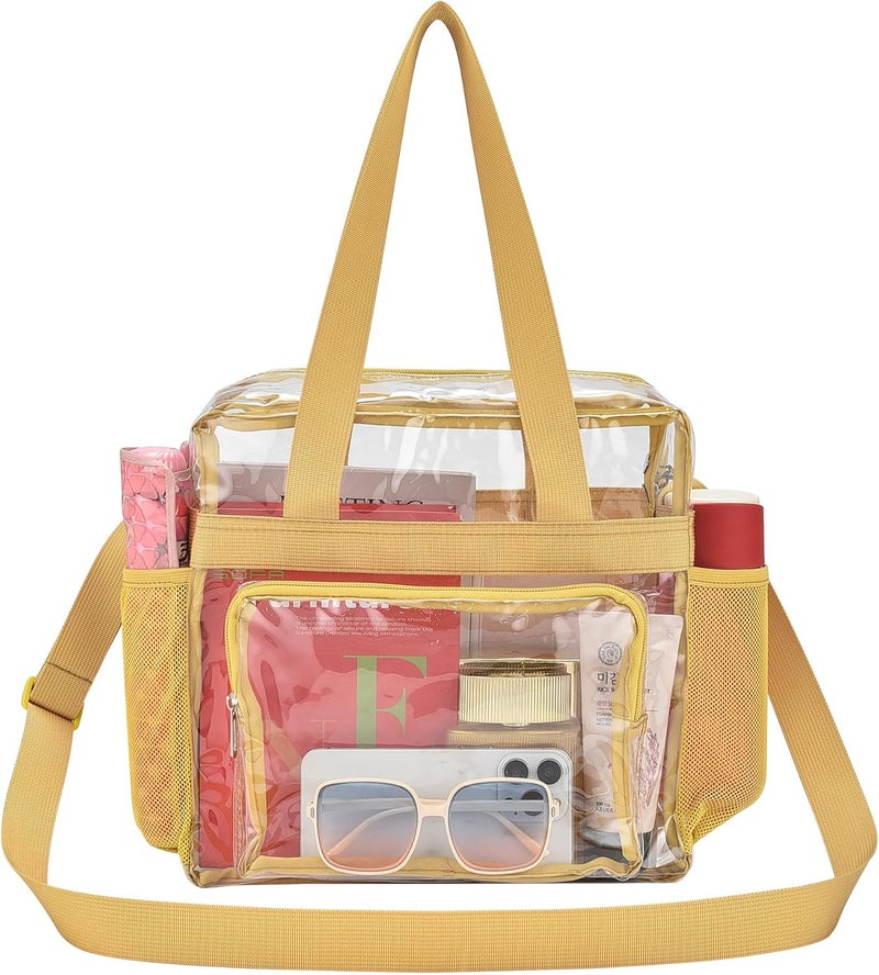 Busiuw Clear Bag for Stadium Events 12x12x6, Clear Bag Clear Tote Bag with Reinforced Straps for Sporting Events Travel - Image 2
